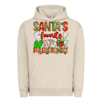 Pigment French Oak Santa's Favorite Phlebotomist Urban Hoodie - texasbilliewilder