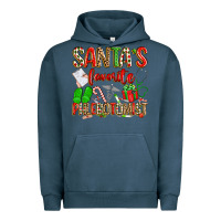Pigment Midnight Navy Santa's Favorite Phlebotomist Urban Hoodie - texasbilliewilder