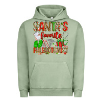 Pigment Oil Green Santa's Favorite Phlebotomist Urban Hoodie - texasbilliewilder