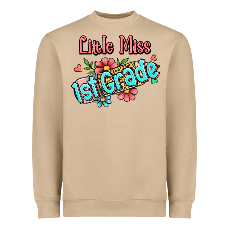 Little Miss First Grade Heavyweight Sweatshirt by RanaPortraitStore | Teevron