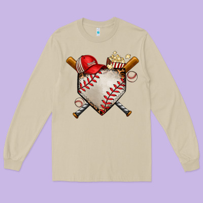 Baseball Long Sleeve Tee Designed By Adodesignshop