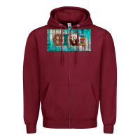 Burgundy western turquoise gigi license plate Zipper Hoodie - BarkalooDesign