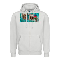 Dove Grey western turquoise gigi license plate Zipper Hoodie - BarkalooDesign