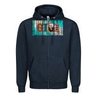 Navy western turquoise gigi license plate Zipper Hoodie - BarkalooDesign