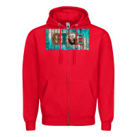 Red western turquoise gigi license plate Zipper Hoodie - BarkalooDesign