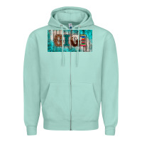 Seafoam western turquoise gigi license plate Zipper Hoodie - BarkalooDesign