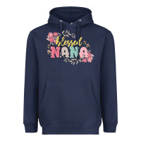 Navy blessed nana Heavyweight Hoodie - MaliasSmallBusiness