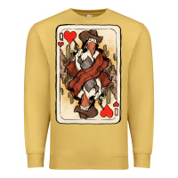 Antique Gold queen of hearts cowgirl Premium Sweatshirt - NancyCooperArtShop