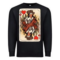 Black queen of hearts cowgirl Premium Sweatshirt - NancyCooperArtShop