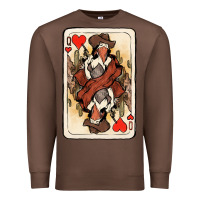 Chestnut queen of hearts cowgirl Premium Sweatshirt - NancyCooperArtShop