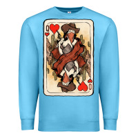 Ocean Blue queen of hearts cowgirl Premium Sweatshirt - NancyCooperArtShop