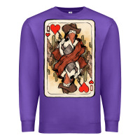 Purple queen of hearts cowgirl Premium Sweatshirt - NancyCooperArtShop