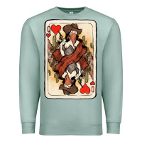 Seafoam queen of hearts cowgirl Premium Sweatshirt - NancyCooperArtShop