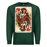 Sports Green queen of hearts cowgirl Premium Sweatshirt - NancyCooperArtShop