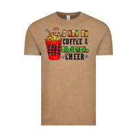 Vintage Coffee I Run On Coffee & Christmas Cheer Vintage Tee - CowhideDigitalArt