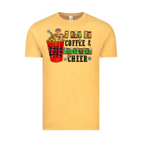 Vintage Mustard I Run On Coffee & Christmas Cheer Vintage Tee - CowhideDigitalArt