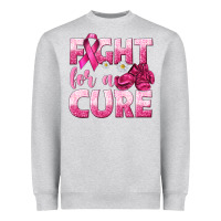 Heather Grey Fight For a Cure Heavyweight Sweatshirt - texasbilliewilder