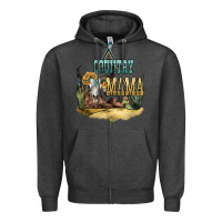Charcoal Heather country mama Zipper Hoodie - NancyCooperArtShop
