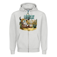 Dove Grey country mama Zipper Hoodie - NancyCooperArtShop