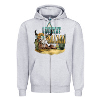 Heather Grey country mama Zipper Hoodie - NancyCooperArtShop