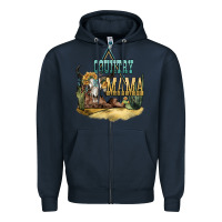 Navy country mama Zipper Hoodie - NancyCooperArtShop