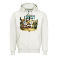 Oatmeal Heather country mama Zipper Hoodie - NancyCooperArtShop
