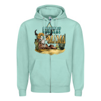 Seafoam country mama Zipper Hoodie - NancyCooperArtShop