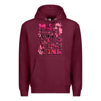 Burgundy in october we wear pink Premium Hoodie - LillyAllenDesigns