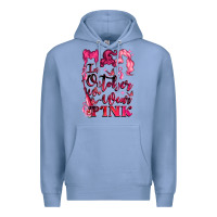 Colony Blue in october we wear pink Premium Hoodie - LillyAllenDesigns