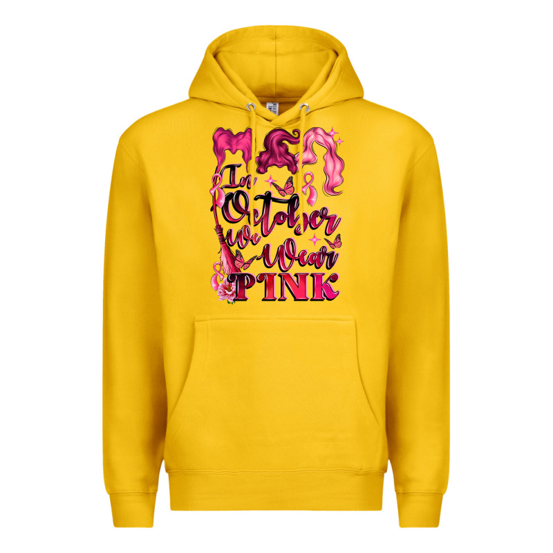 In October We Wear Pink Premium Hoodie by LillyAllenDesigns | Teevron