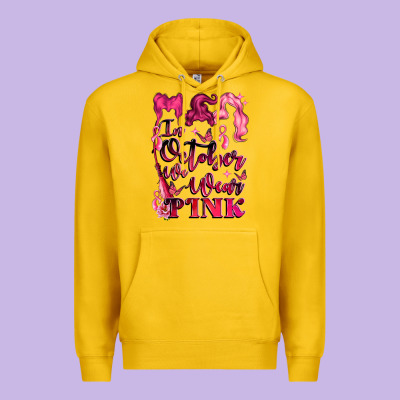 In October We Wear Pink Premium Hoodie Designed By Lillyallendesigns