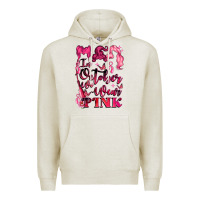 Oatmeal Heather in october we wear pink Premium Hoodie - LillyAllenDesigns