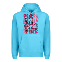 Ocean Blue in october we wear pink Premium Hoodie - LillyAllenDesigns