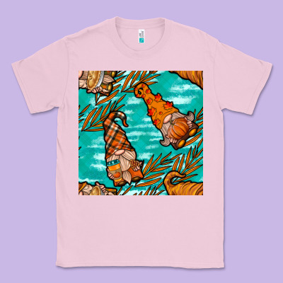 Fall Gnomes Seamless Pattern Classic Tee Designed By Bundleandbundleshop
