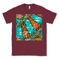 Burgundy fall gnomes seamless pattern Classic Tee - BundleAndBundleShop