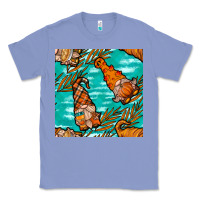 Colony Blue fall gnomes seamless pattern Classic Tee - BundleAndBundleShop