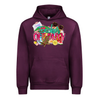 Mauve Wine teacher off duty Urban Hoodie - NancyCooperArtShop