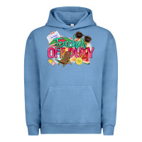 Pigment Pebble Blue teacher off duty Urban Hoodie - NancyCooperArtShop