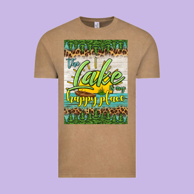 The Lake Is My Happy Place Air Freshener Vintage Tee Designed By Hra Design Shop