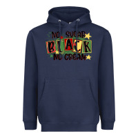 Navy no sugar black no cream Heavyweight Hoodie - MaliasSmallBusiness