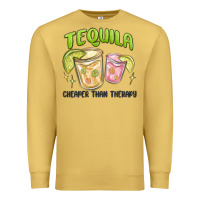 Antique Gold tequila cheaper than therapy Premium Sweatshirt - MaliasSmallBusiness
