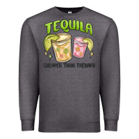 Charcoal Heather tequila cheaper than therapy Premium Sweatshirt - MaliasSmallBusiness