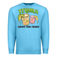 Ocean Blue tequila cheaper than therapy Premium Sweatshirt - MaliasSmallBusiness
