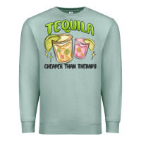 Seafoam tequila cheaper than therapy Premium Sweatshirt - MaliasSmallBusiness