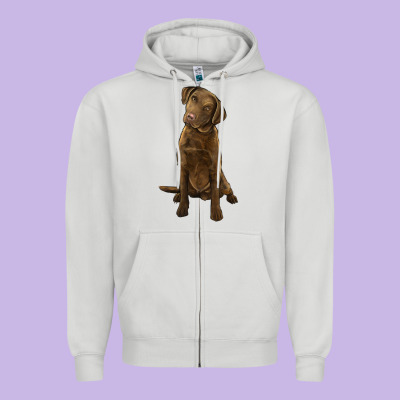 Chesapeake Bay Retriever Zipper Hoodie Designed By Lillyallendesigns