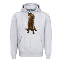 Heather Grey chesapeake bay retriever Zipper Hoodie - LillyAllenDesigns