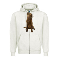 Oatmeal Heather chesapeake bay retriever Zipper Hoodie - LillyAllenDesigns