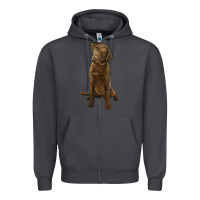 Smoke chesapeake bay retriever Zipper Hoodie - LillyAllenDesigns