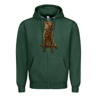 Sports Green chesapeake bay retriever Zipper Hoodie - LillyAllenDesigns