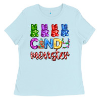 Baby Blue candy monster with jelly bear Ladies Tee - AdoDesignShop